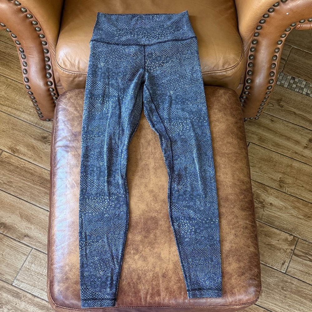 Lululemon Align Pant Full Length 28” Sz 4 Meisai Ice Grey Black Nulu Tight